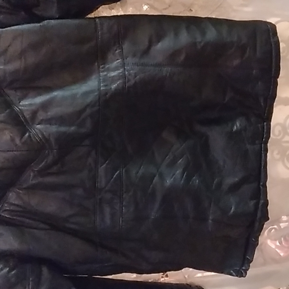 Men's goose down leather coat - Picture 6 of 14
